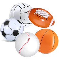 Globo inflable de 12 pulgadas para fútbol, béisbol, Rugby, baloncesto, piscina de verano, pelota de juguete, fiesta deportiva de playa