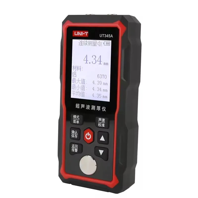 

UNI-T UT345A Ultrasonic Thickness Gauge Digital Thickness Gauge Measurement Range 1.00~300.00mm