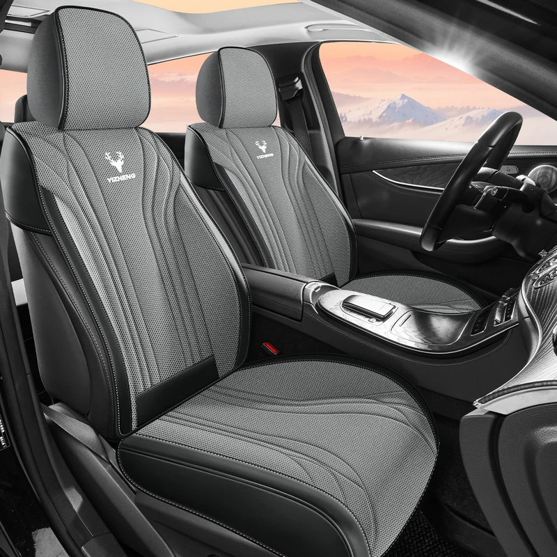 Front Single Seat, Luxurious Linen Car Seat Cushion, Universal, Comfortable and Breathable Linen Fabric, Suitable for All Seasons, Fits the Seat Well, Three-Dimensional Support, Enhances Driving Experience, Available in Five Colors, Car Seat Cushion, Car Seat Cover, Suitable for Sedans, Suvs, Trucks and Other Various Models