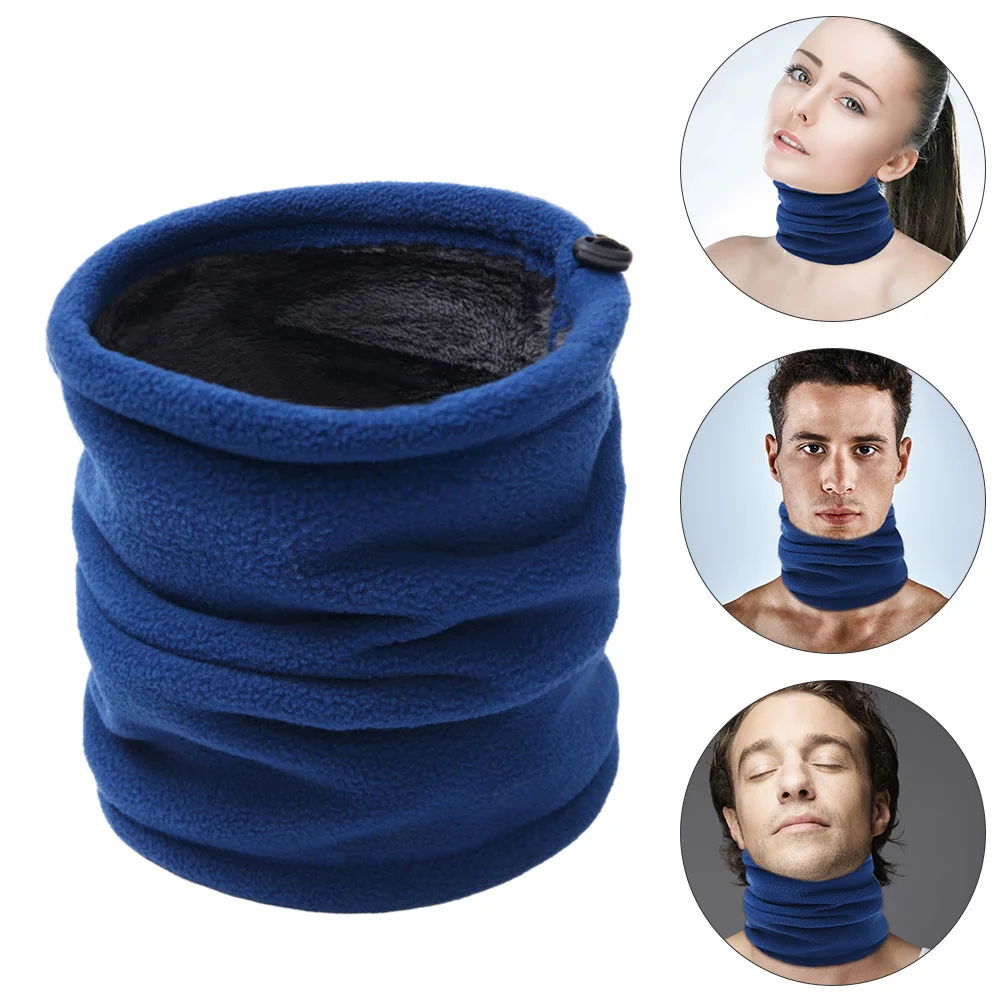 

2Pcs Winter Neck Warmer Scarf Fleece Collar Circular Scarves Mask for Men Kids Thick Warm Classic Style Eco Friendly