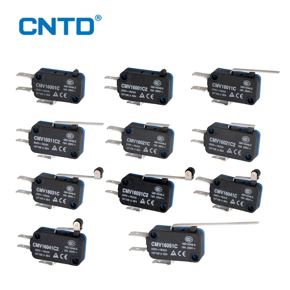 CNTD Small Horizontal Limit Switch CMV16001C CMV16011C CMV16021C CMV16031C Micro Switch With Long Handle