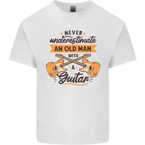 

Never Underestimate an Old Man Guitar Mens Cotton T-Shirt Tee Top