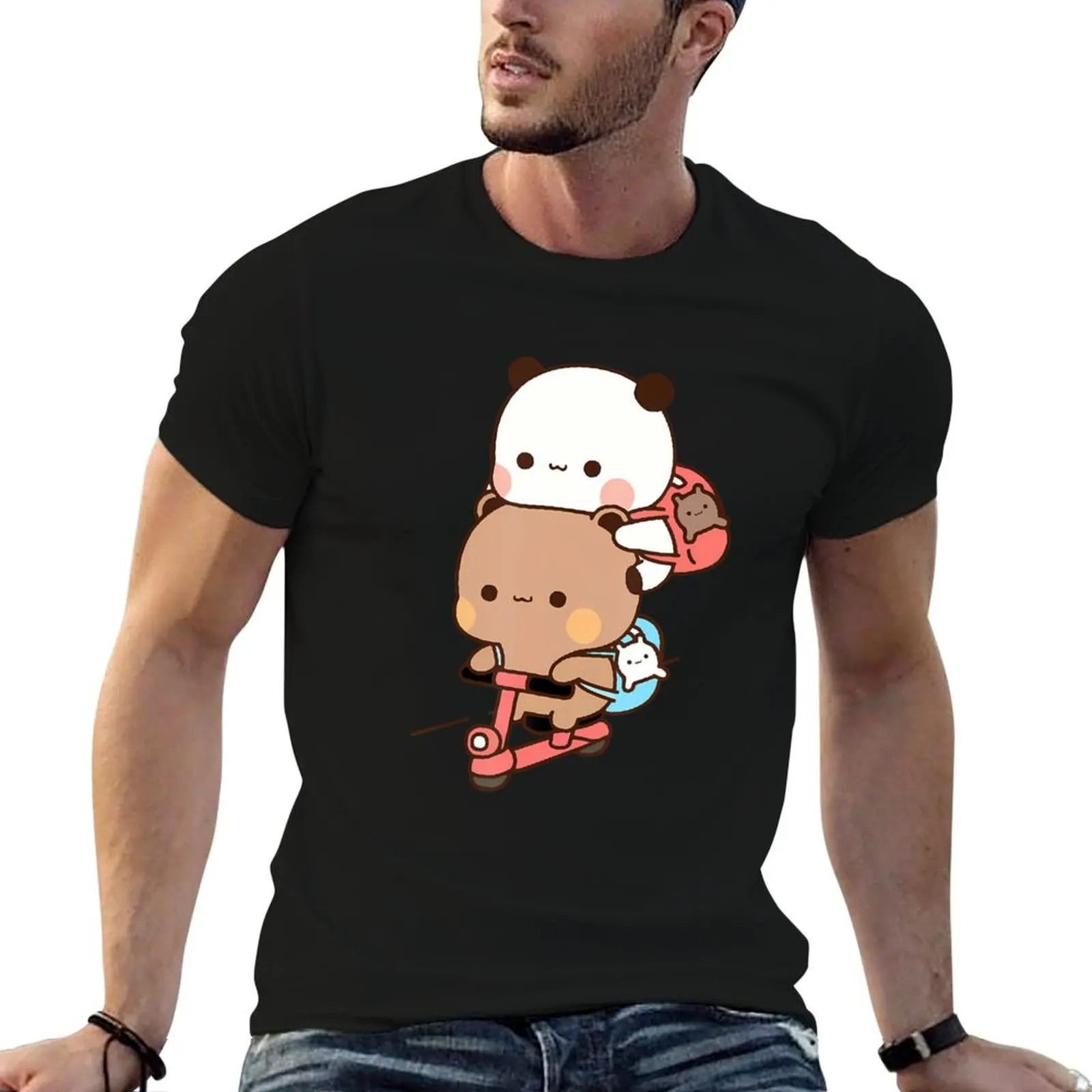 

Bubu Dudu On Scooter Bubu Dubu Lovers T-Shirt graphic t shirt vintage summer tops sublime tops mens graphic t-shirts pack