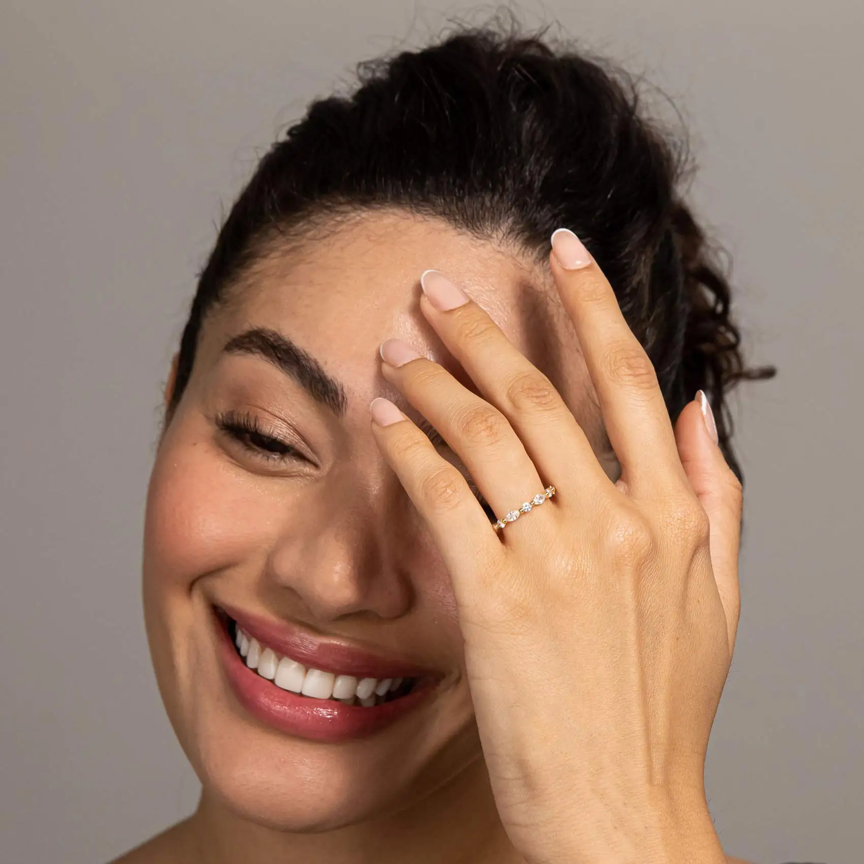 خواتم Shevalues النسائية المطلية بالذهب عيار 14 قيراط، خواتم عصرية مكعبة الزركونيوم قابلة للتكديس، ملابس يومية للسيدات، هدية مهرجان فاخرة نبيلة #4