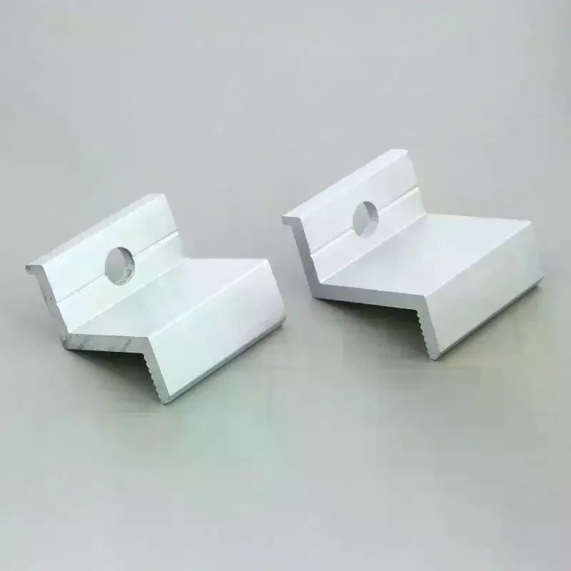 5/10Pcs For Aluminum Alloy Solar Panel End Clamps For PV Module Racking Mount System Accessories Photovoltaic Mounting