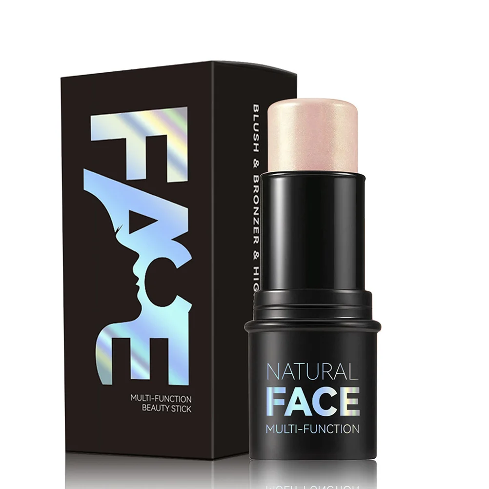 Evidenziatore Stick Crema Contorno Viso Shimmer Glow Trucco per le guance Strumento schiarente a lunga durata Viso portatile multiuso