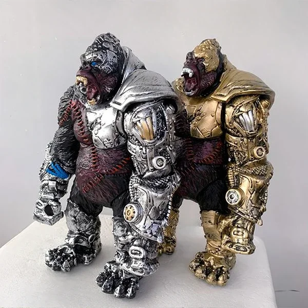 27cm New Godzilla Vs Kong 2 Evolutionary Machine King Kong Battle-ax PVC Action Figures Collectible Model Toys Children Gifts