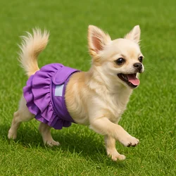 BIAI 1pc Reusable Female Dog Diapers Washable Cloth Diapers with Hook and Loop Waterproof Soft Polyester Fabric Dog Pants