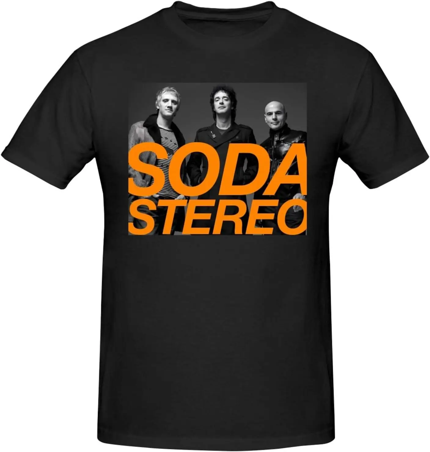 Soda Music and Stereo Men's T-Shirt Casual Graphic Crewneck Tee Unisex Short Sleeve Tops Shirt Black New Fashion Top Tees