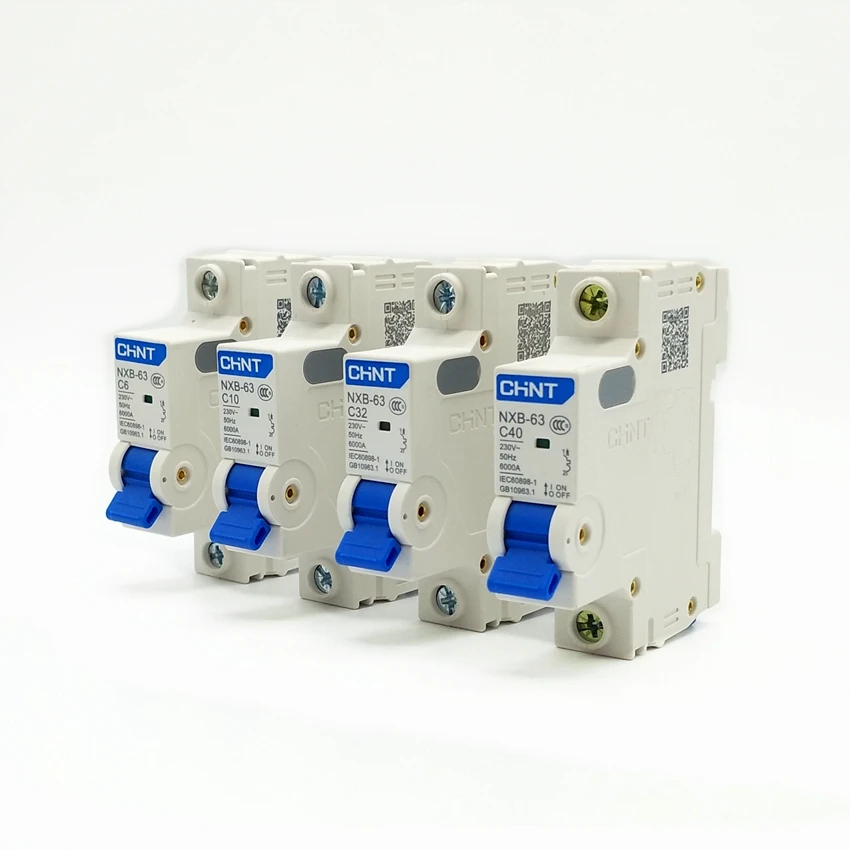 CHINT  C45N Mini Circuit Breaker NXB-63 1P C1A 2A 3A 4A 6A10A 16A 20A 25A 32A 40A 50 230V MCB replace DZ47-60 1P Circuit Breaker