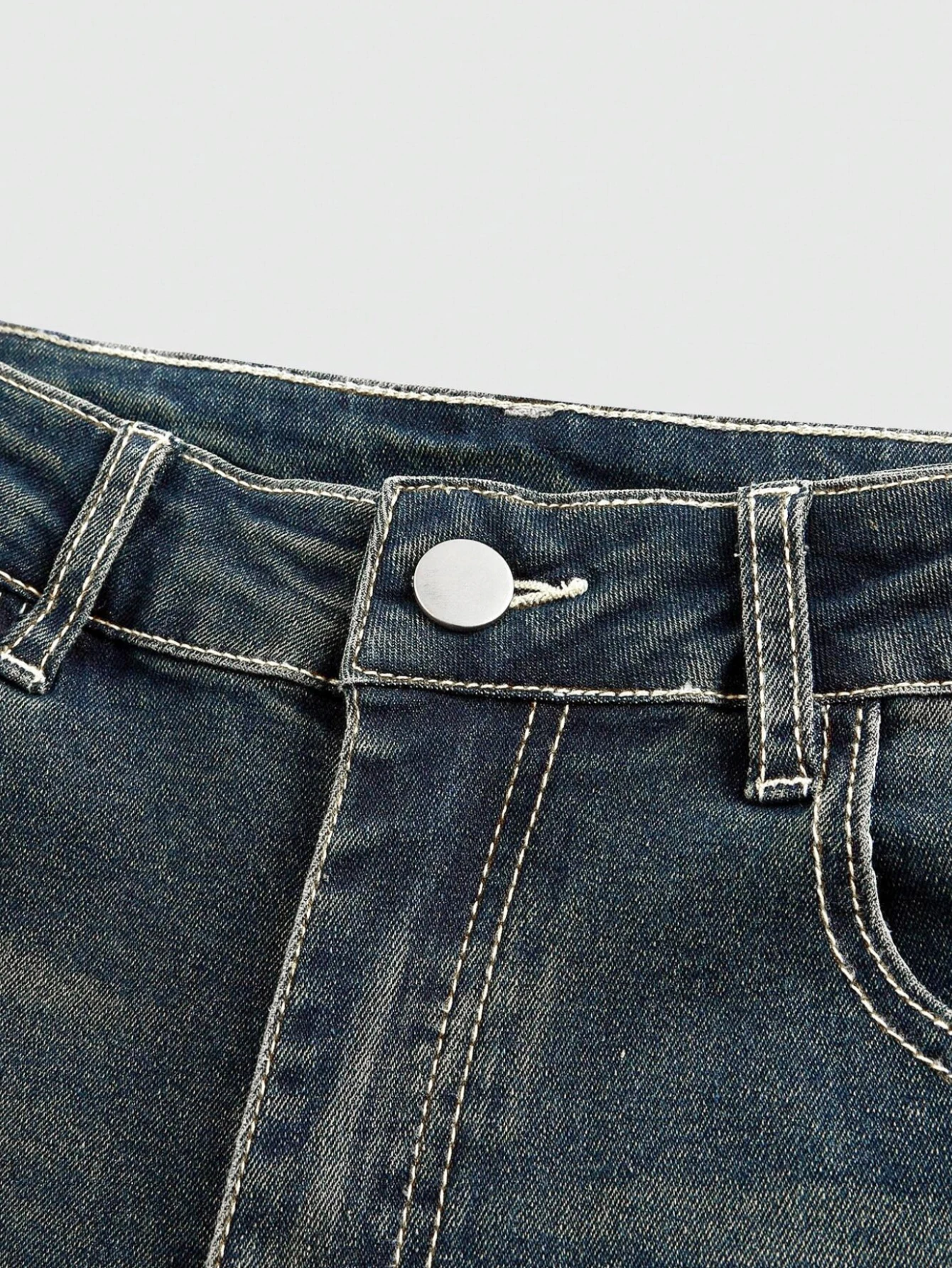 Jeans acampanados voor dames, inferieure acampanada, bordados, Y2K, koeienband, damesbroekjes