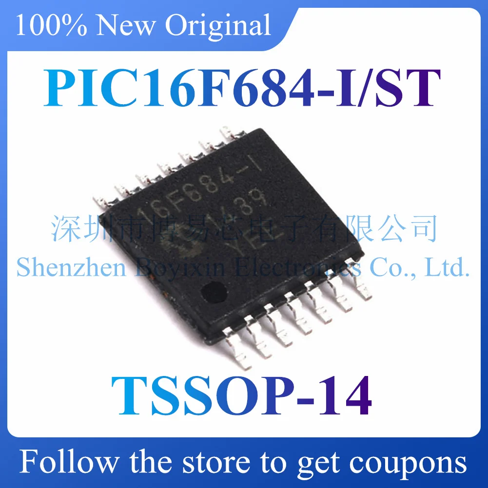 NEW PIC16F684-I/ST Original genuine microcontroller chip (MCU/MPU/SOC). Package TSSOP-16