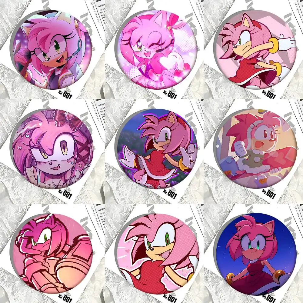 Game A-Amy Cartoon R-Rose Rundes Abzeichen Kreative Brosche Kleidung Rucksack Accessoires Anstecknadel