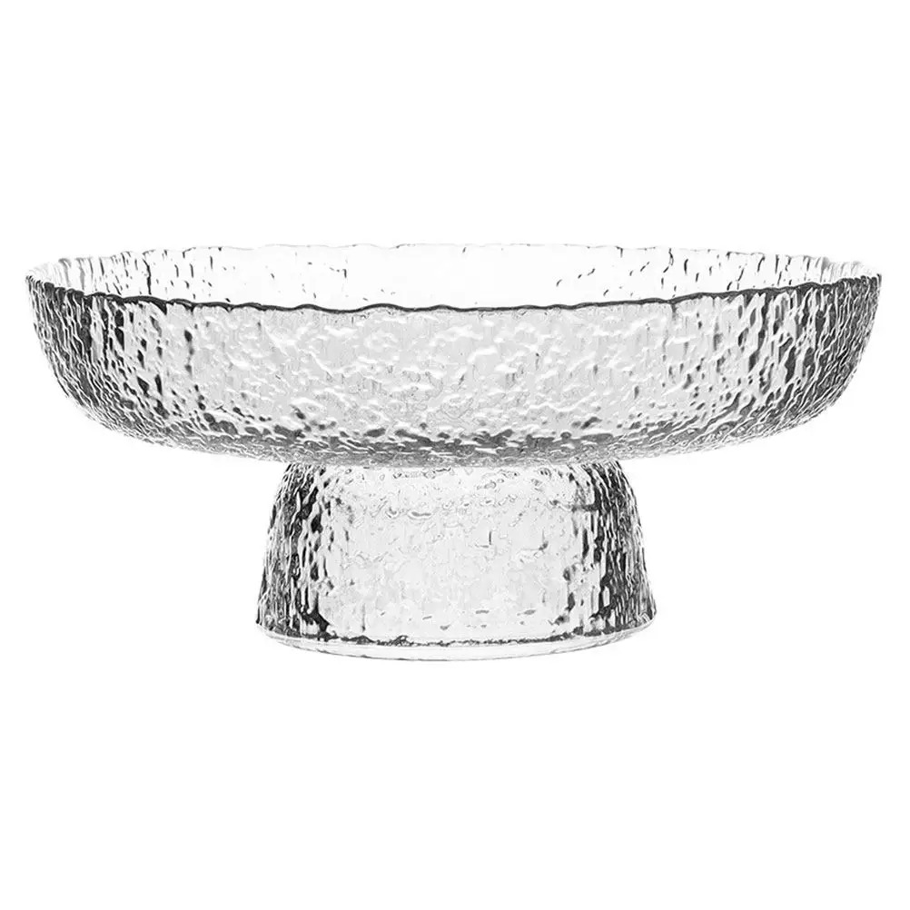 1Pcs Premium European Style Glass Fruit Tray Large Capacity Food Storage Tray for Snacks Dried Fruit Cake Dessert Display Party