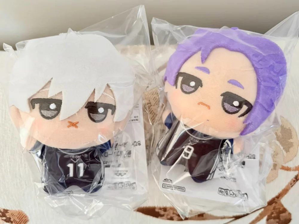 Bandai Genuine BLUE LOCK Nagi Seishiro Mikage Reo Anime Dolls Plush Cotton Maumet Toys Keychain Bag Pendant Cospaly Cartoon