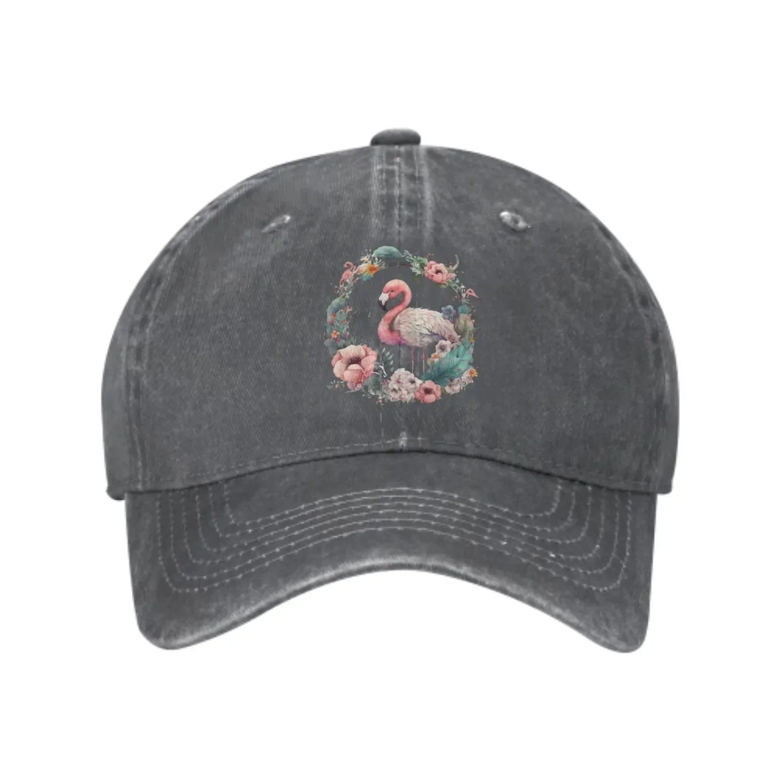 Flamingo Floral Baseball Caps for Men Women Adjustable Fashion Casual Trucker Hats for Outdoor Fishing Activities