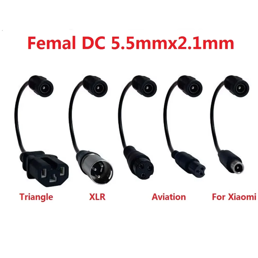 Female Connector DC To Triangle XLR Aviation Xiaomi /Anderson Power Cable Adaptor 12AWG XT60 For Car Battery Extension Wires