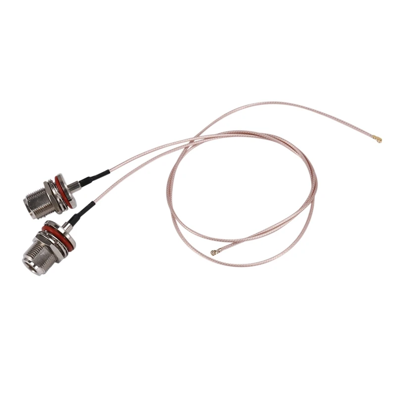 2Pcs IPX IPEX UFL U.FL To N Female Nut Bulkhead Straight Connector RF RG178 Cable Pigtail Coaxial Mini PCI WIFI