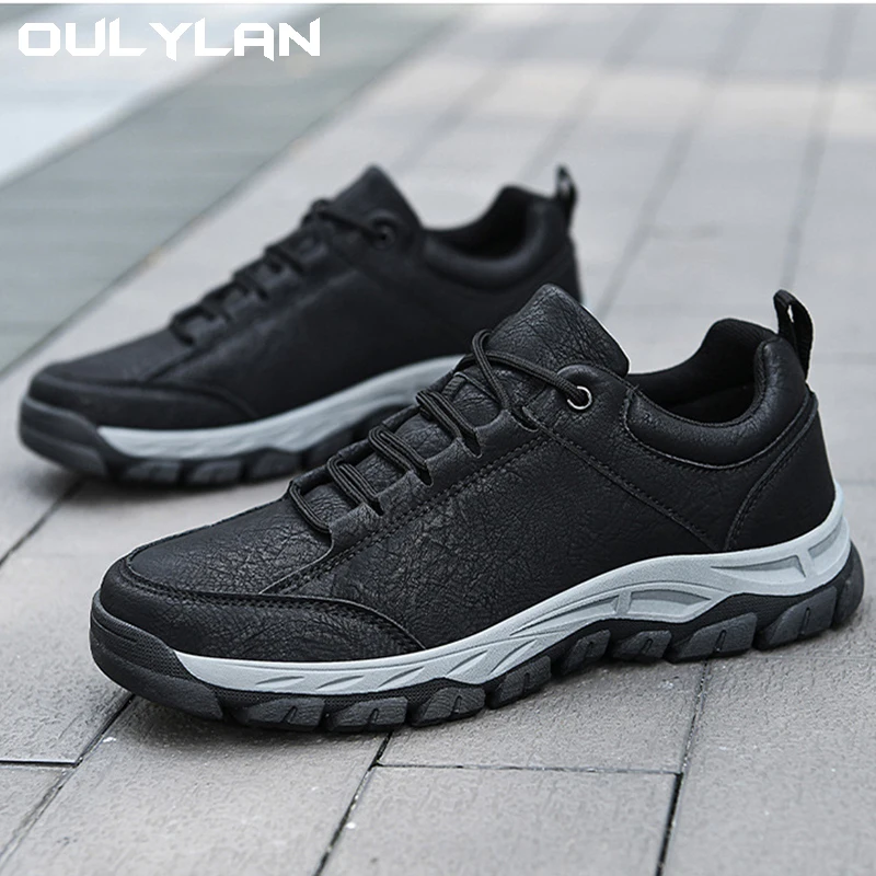 Autumn and winter sports running shoes Men's fashion hiking shoes Outdoor casual sneakers men's hiking non-slip rubber soles