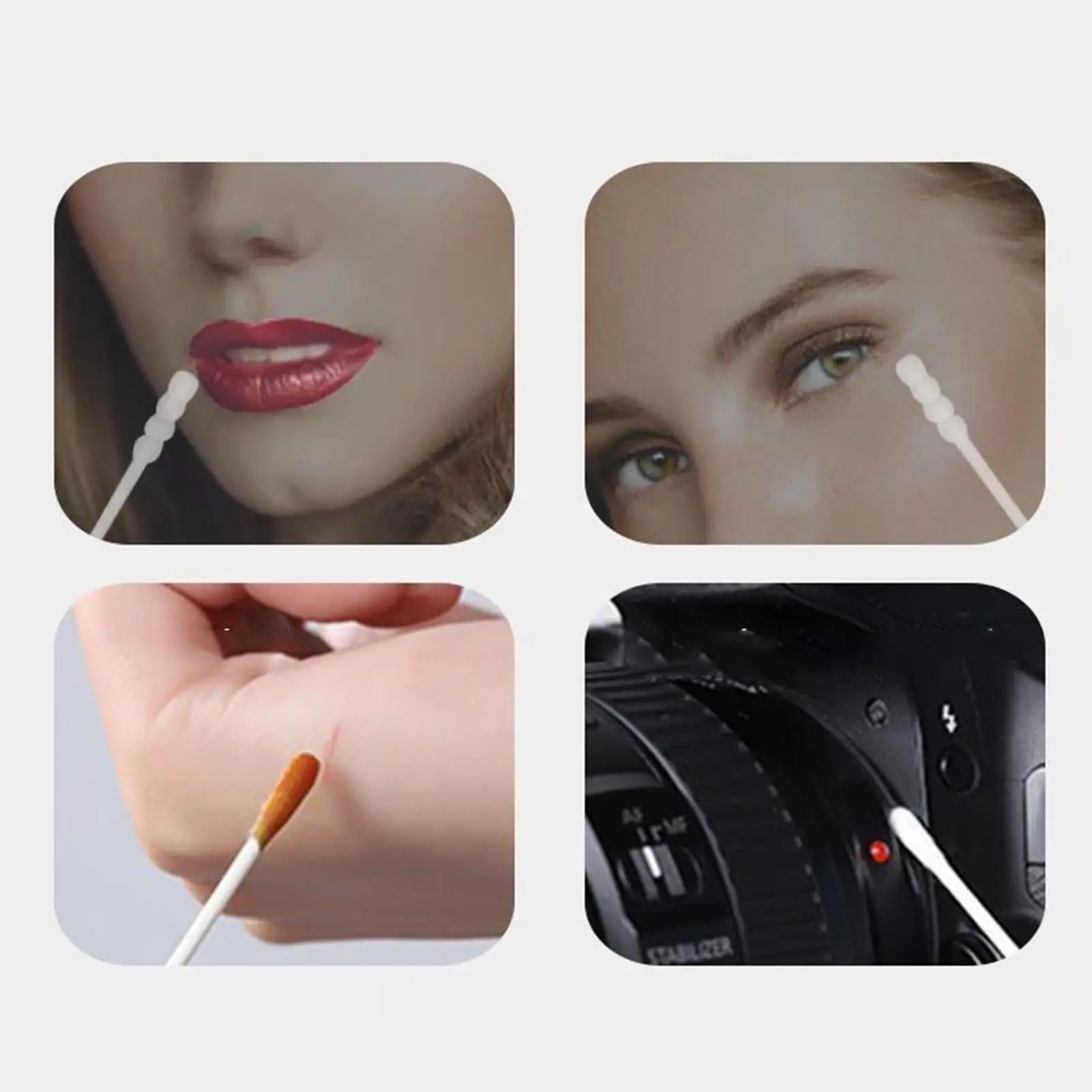 Baby Safety Cotton Swabs Spiral Buds Spoon Shape for Removal Facial Cleansing and Makeup Correction