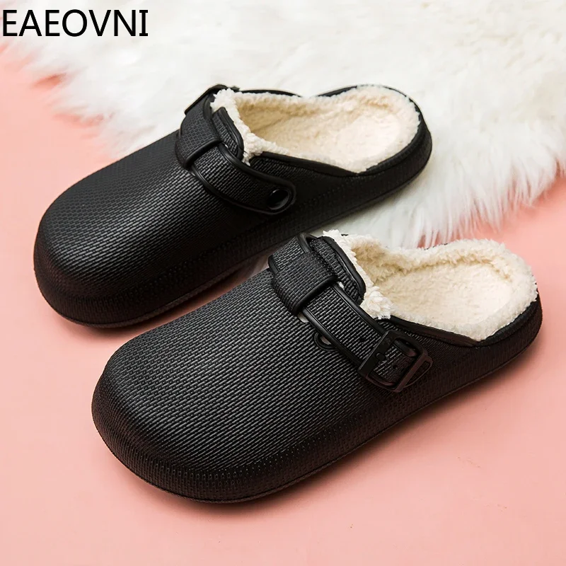 Winter Slippers for Men Beautiful Fashionable Couple's Slipper Classic Cotton Shoes Velvet Thickening Designed EAEOVNI New Style