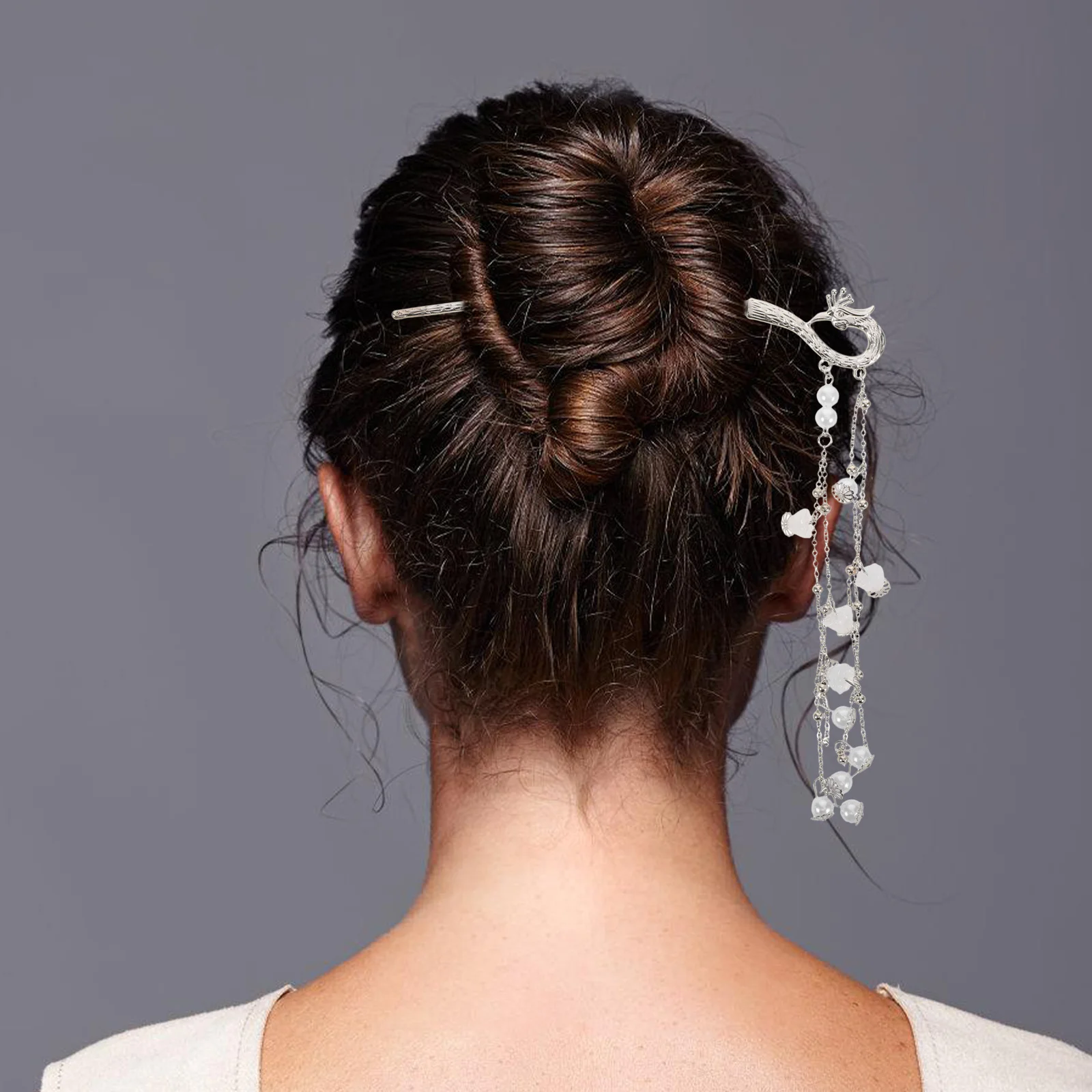 

3Pcs Chinese Hair Stick Pin: Lightweight Alloy Tassel Hairpins with Phoenix Design for Chignon Updo Decoration Hanfu Traditional