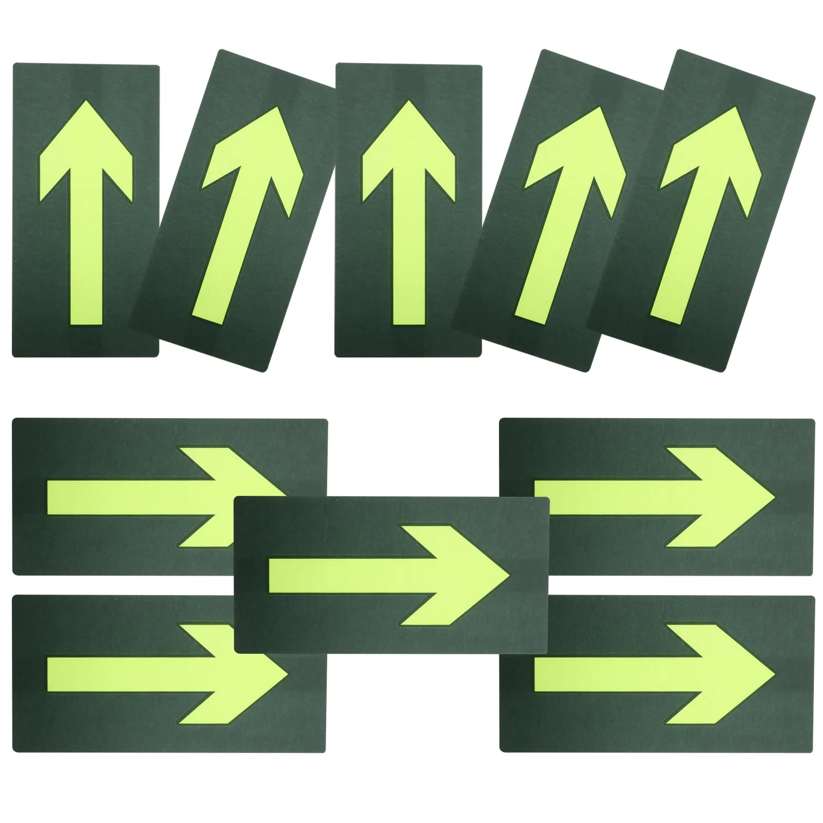 

10 шт. светящиеся в темноте наклейки-стрелки, светящиеся направляющие маркеры, всепогодные клейкие указатели для двора и кемпинга