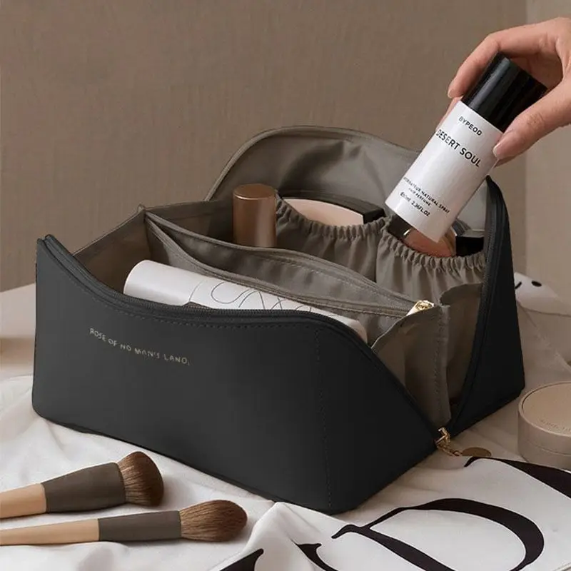 Homefish Organizer Female Toiletry Kit Bag MakeUp Case Storage Pouch Luxury Lady Box, Cosmetic Bag, Organizer Bag For Travel Zip