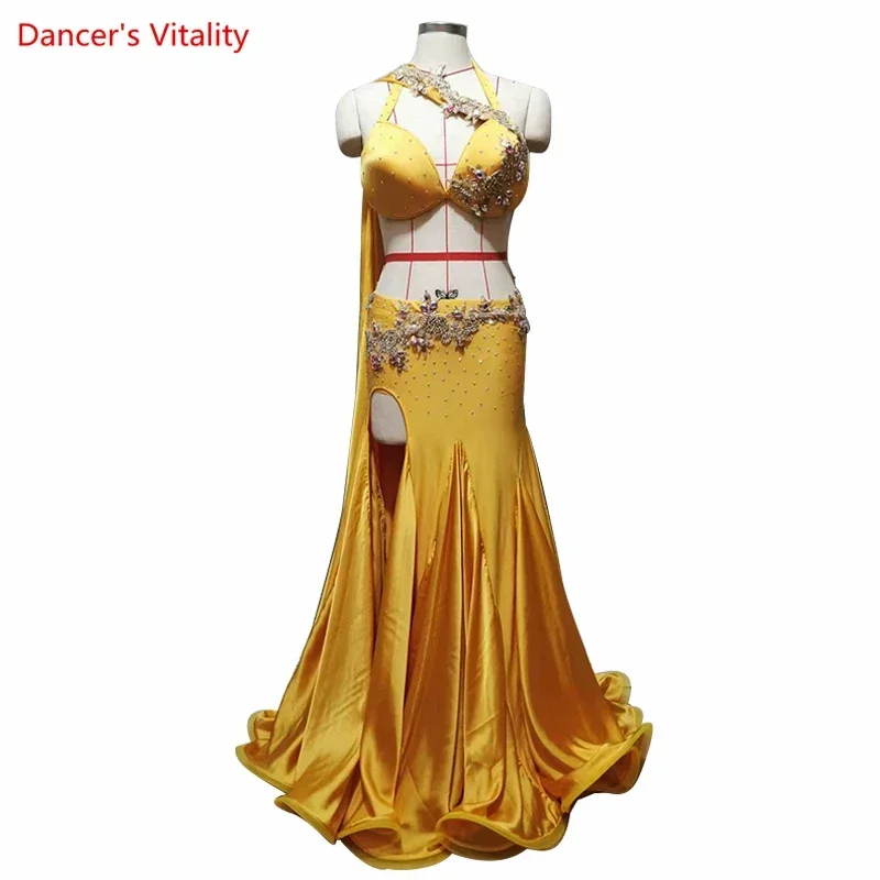 new 2 piece of women luxury oriental costume dance bra panel outside egypt, performance dance show red dress, purple, royal blue