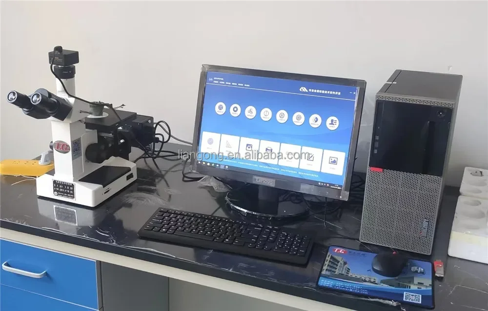 Inverted Metallographic Microscope with Image Analyzer 4XC-TV Easy and Comfortable Operation