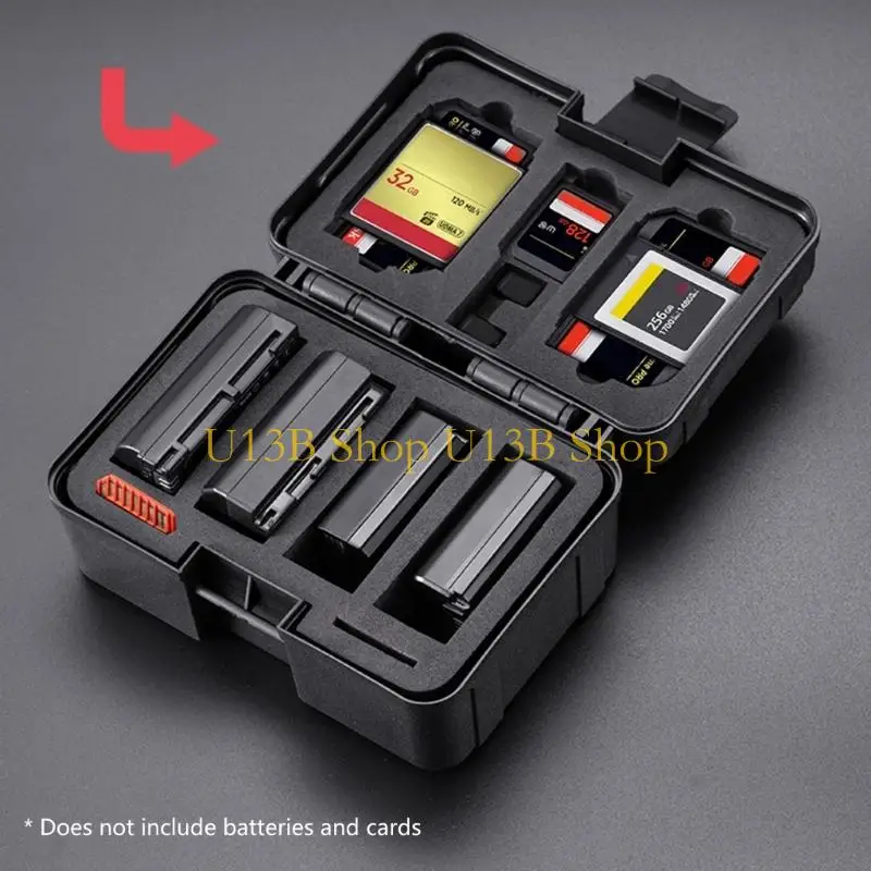 U13B Shock Resistant Camera Battery Case Waterproof Design Multiple Storage Sections