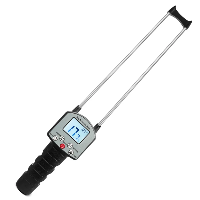 Portable Insert Probe Hay Moisture Meter Alfalfa Sheep Grass Bale Water Content Testing Instrument