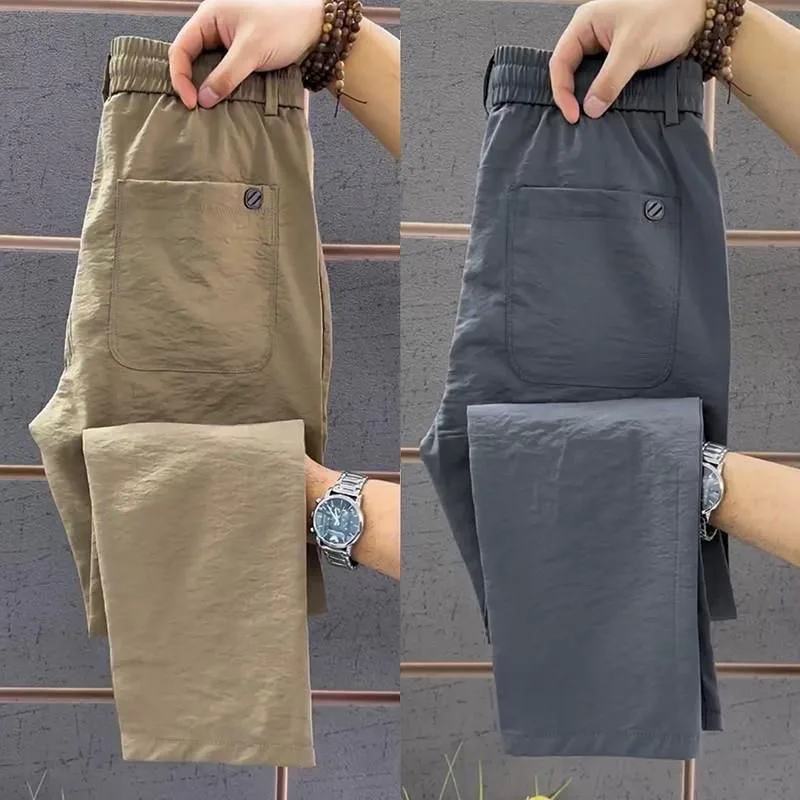 

Men Summer Classic Simple Versatile Breathable Casual Pants Thin Fashion Sports Loose Comfort Stretchy Long TrousersPants Casual