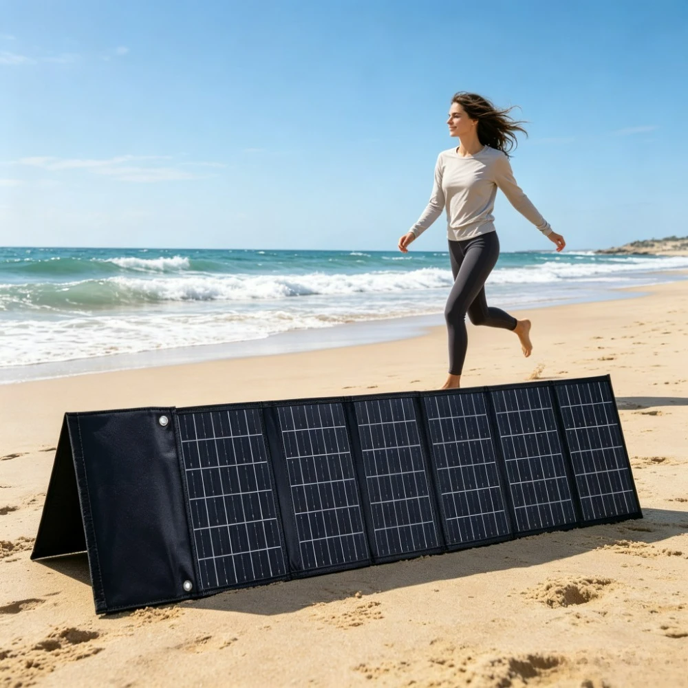 Outdoor Emergency 50W 90W Foldable Solar Power Charger Portable Waterproof ETFE Panel Dual USB DC Output For Camping Hiking