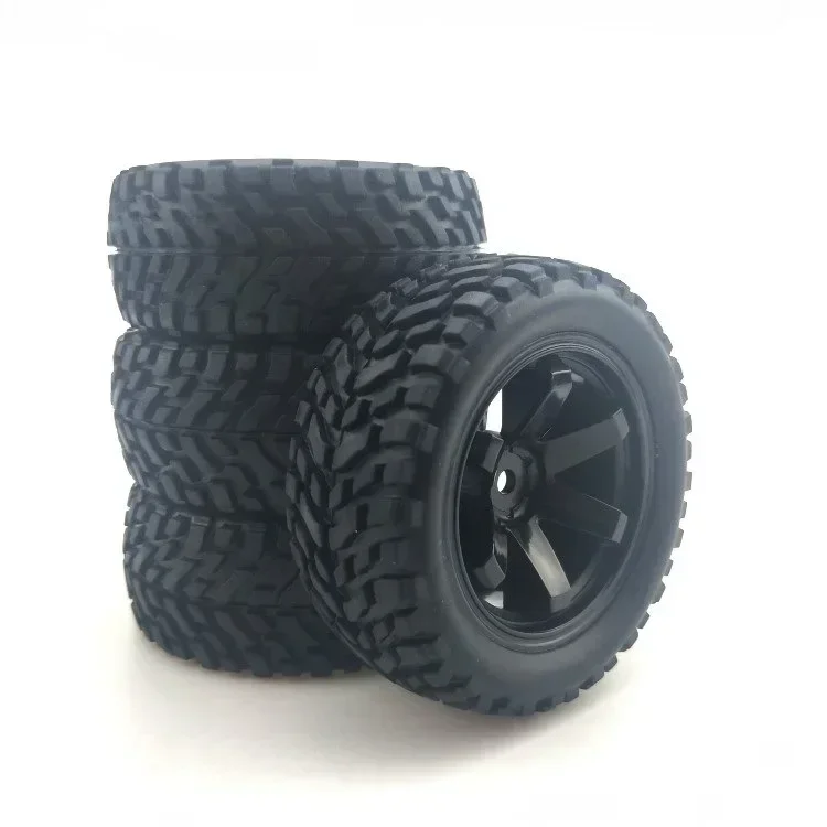 Jante et pneus hexagonaux en caoutchouc pour voiture RC, rallye et escalade tout-terrain, MN99S HSP Gardens I Wltoys 144001 MN90, 75mm, 4 pièces