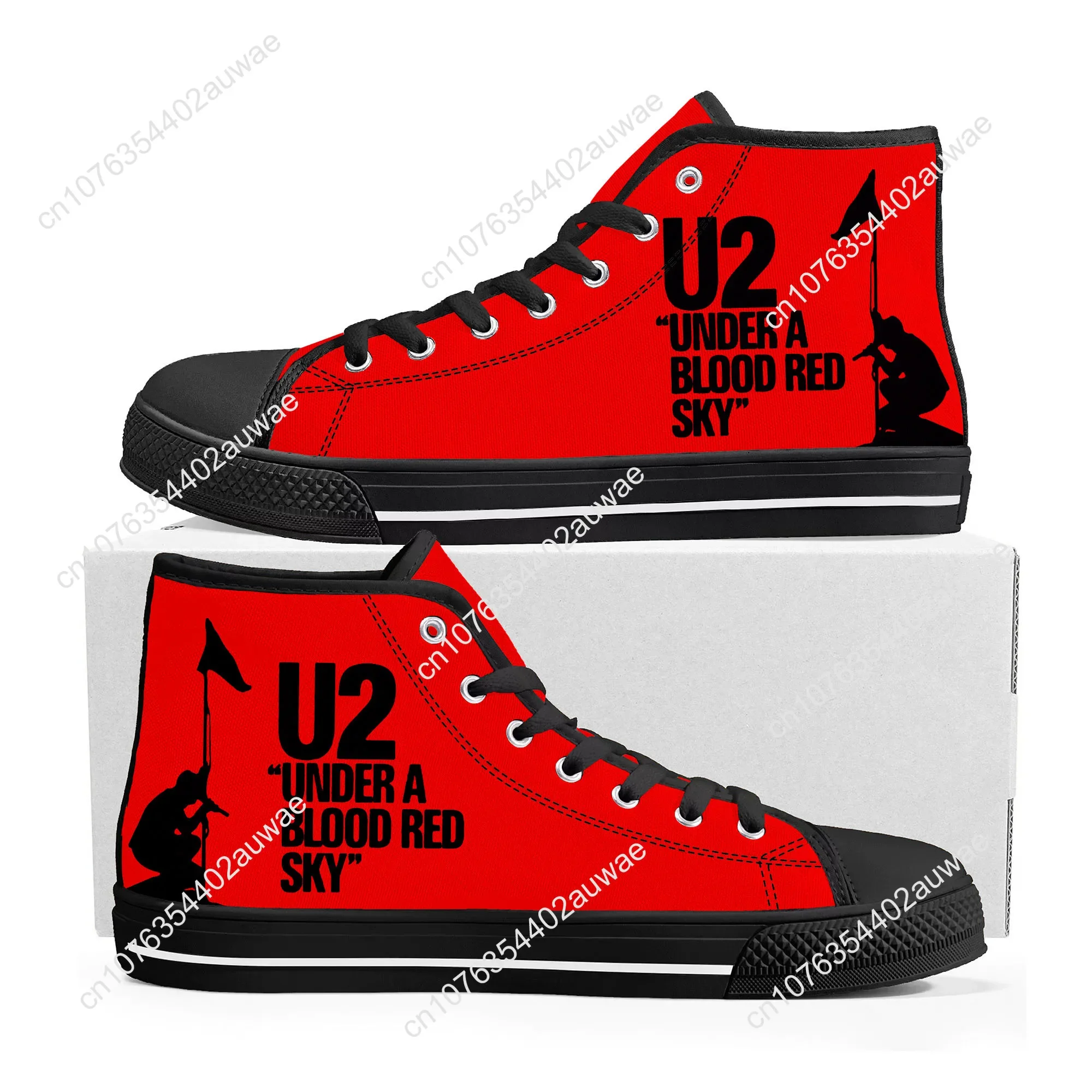 U2-Baskets en toile Rock Band pour hommes et femmes, chaussures de couple décontractées, chaussures personnalisées, mode punk, haut, haute qualité, adolescent, rencontre