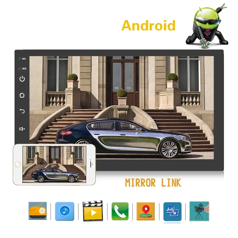 

7 Inch Universal Screen Android Multimedia Radio Mp3 MP4 Car Video Player Capacitive Touch Screen