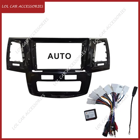 9-дюймовый для Toyota Hilux Vigo 2009-2015 Автомобильный радиоприемник Android Стерео MP5 GPS-плеер Корпус Рамка Fascia 2 Din Головное устройство Крышка приборной панели