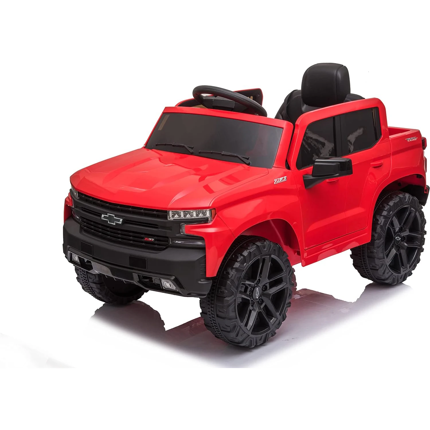 12V Electric Ride-On Truck w/Parent Remote Control, Bluetooth Speaker, LED Lights, Truck Bed Storage Battery Powered Car