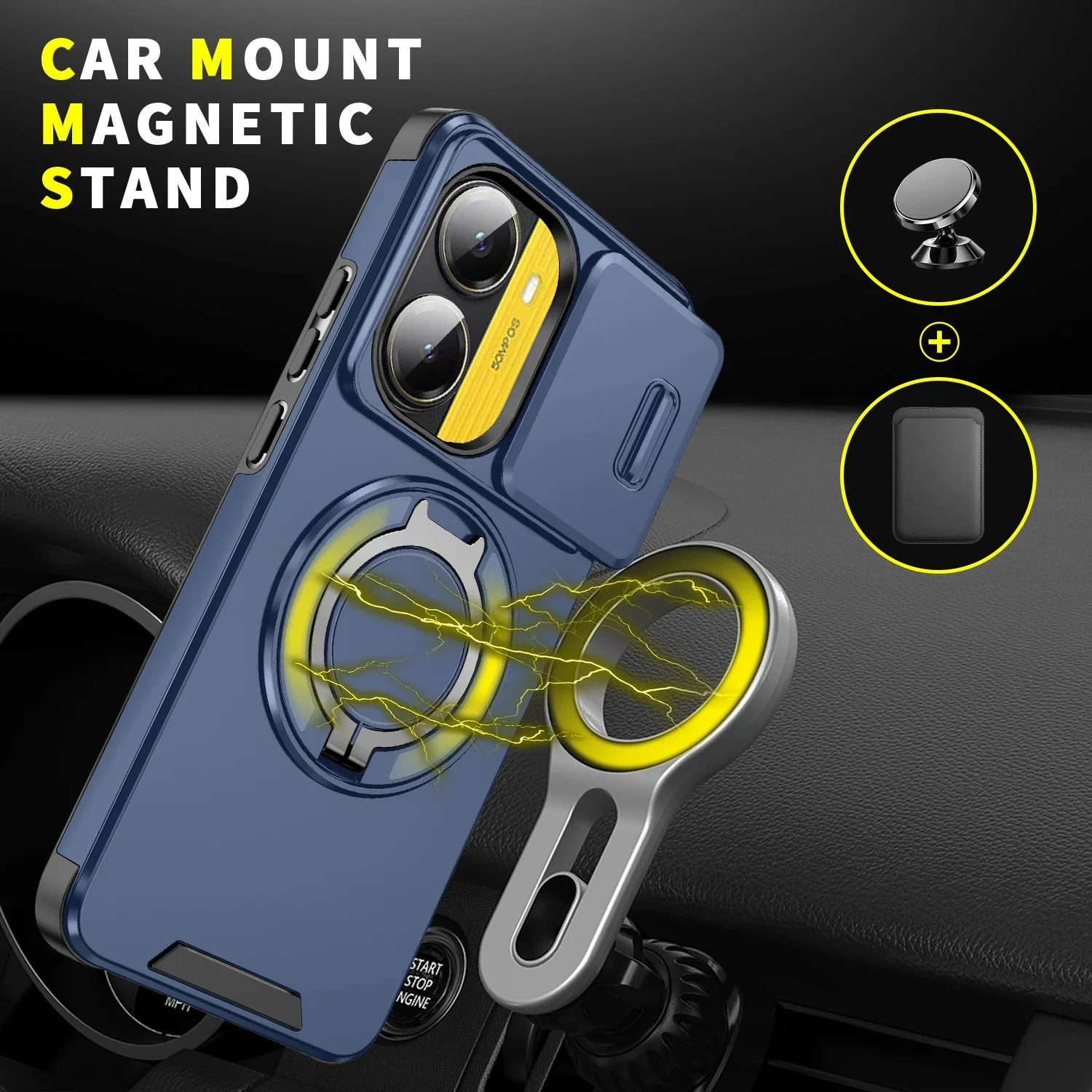 

Finger Ring Holder Magnetic Cover Case for Xiaomi 15T Pro 5G 14T POCO X7 Pro X6 F7 Ultra Mi15t Xiao Mi 15t Accessories Cover