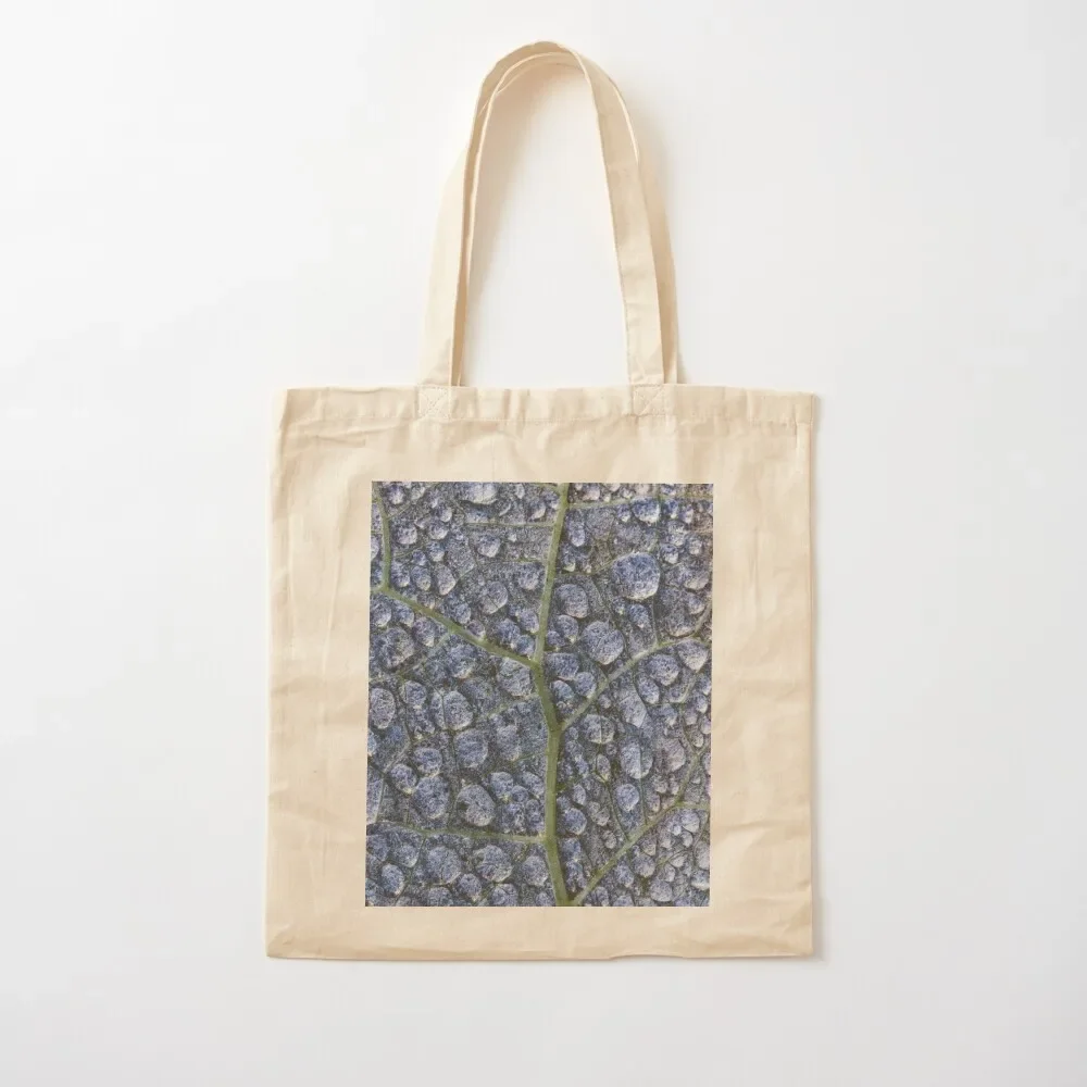 Cool water drops dew texture leaf blue gray green abstract Tote Bag Handbags free delivery bags Gift bag Tote Bag