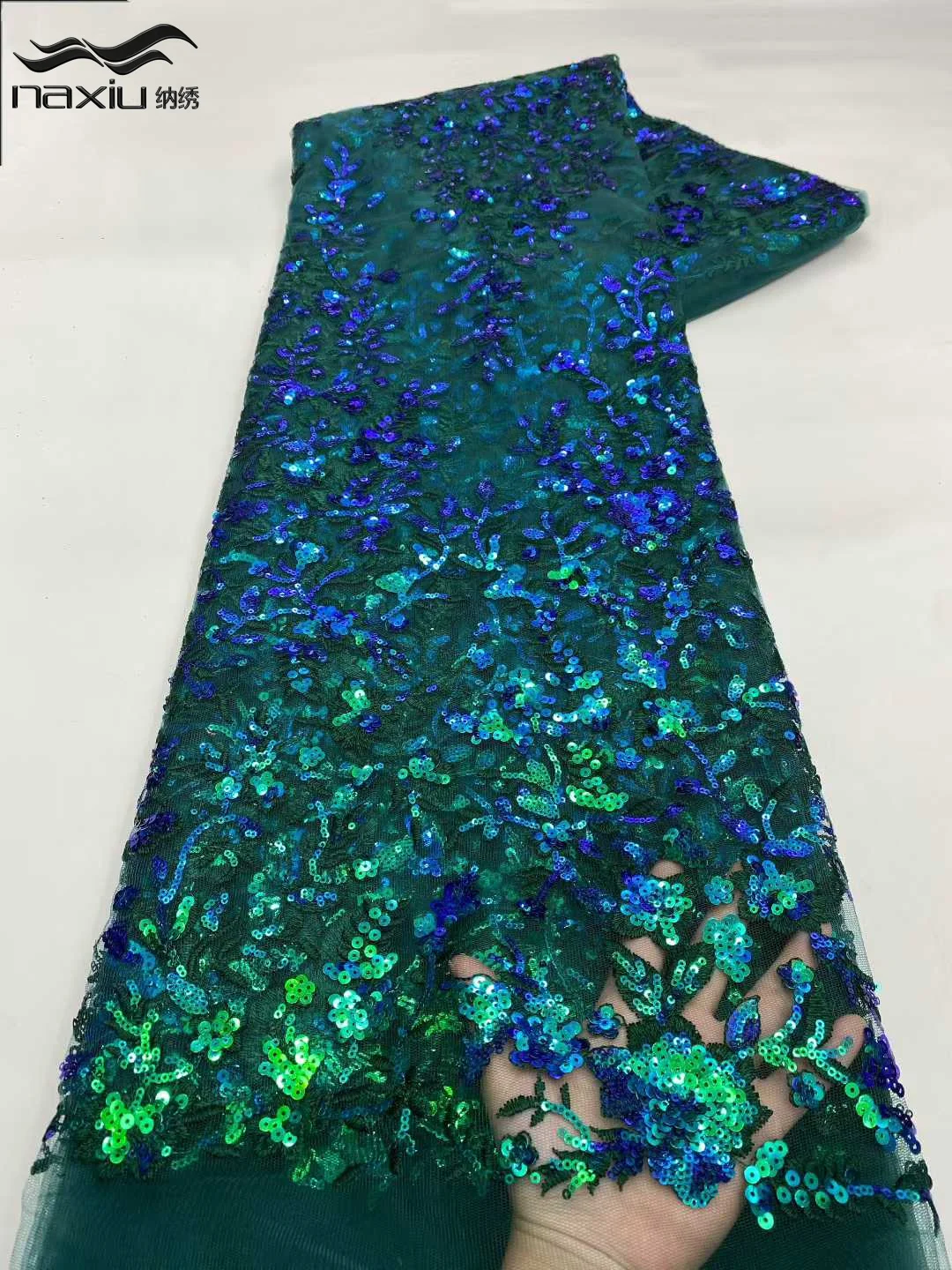 

Madison French Mesh Bridal Lace Fabric 2026 African Sequins Lace Hot Sale Nigerian for Women Wedding Dress Sew 5 Y