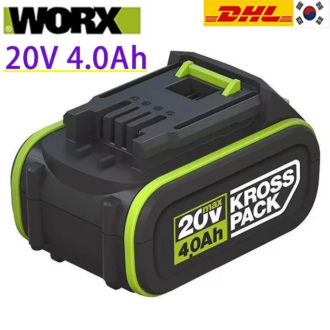 100% Original  for WORX 20V 4.0Ah Power Tool Battery Large Foot Model, Sanding Machine, Trimming Machine, Cutting Machine