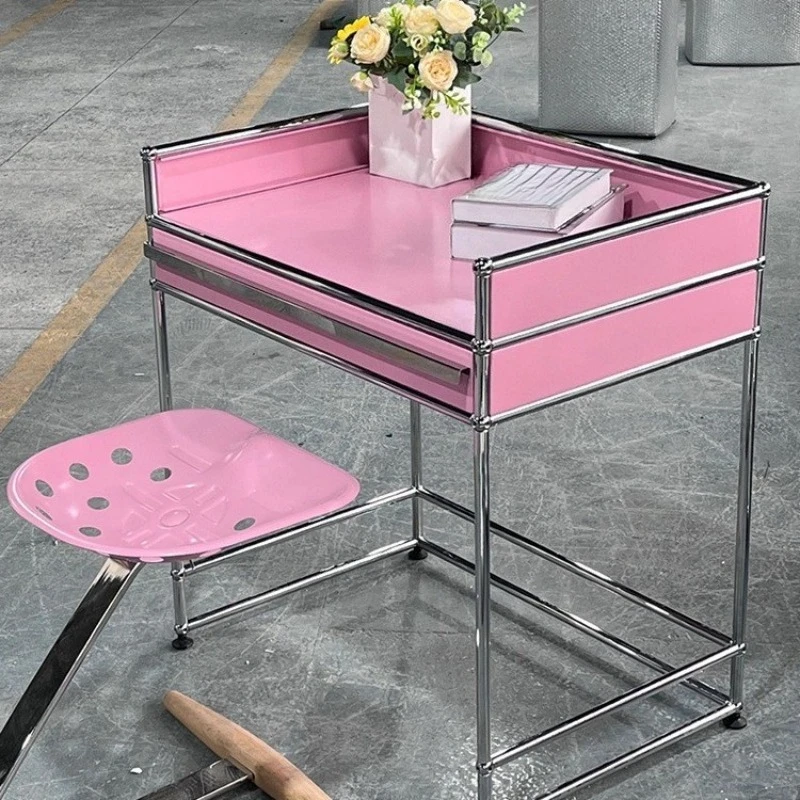 

Vanity table, bedroom desk, computer desk, stainless steel corner table, storage cabinet, dresser