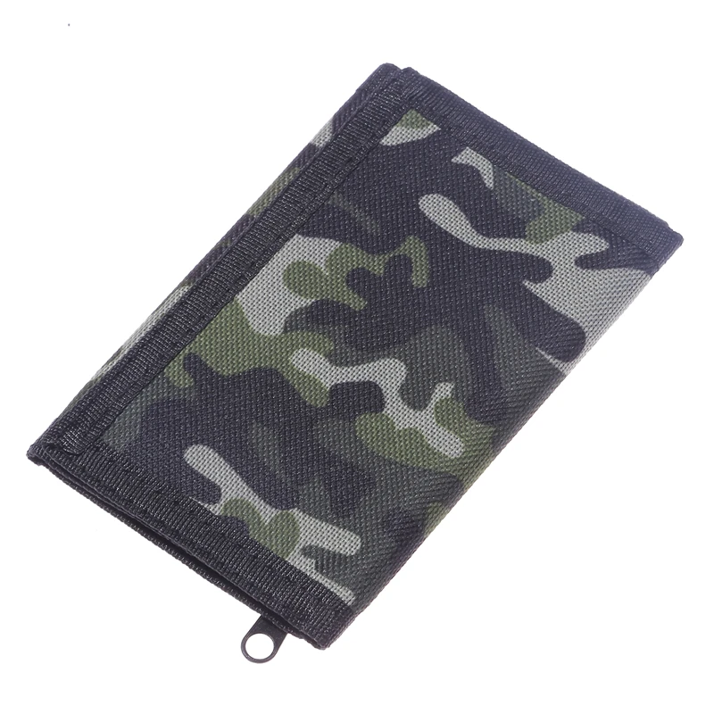 Fashion Camouflage Folding Wallet Men Portable Short Change Purse ID Card Cash Coin Purse Casual Simple Style Men's Small Clutch