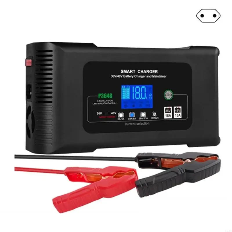 

Car Battery 36V 18A 48V 13A Adjustment Battery Maintainer Upgraded Chip Repair Technology Y3ND
