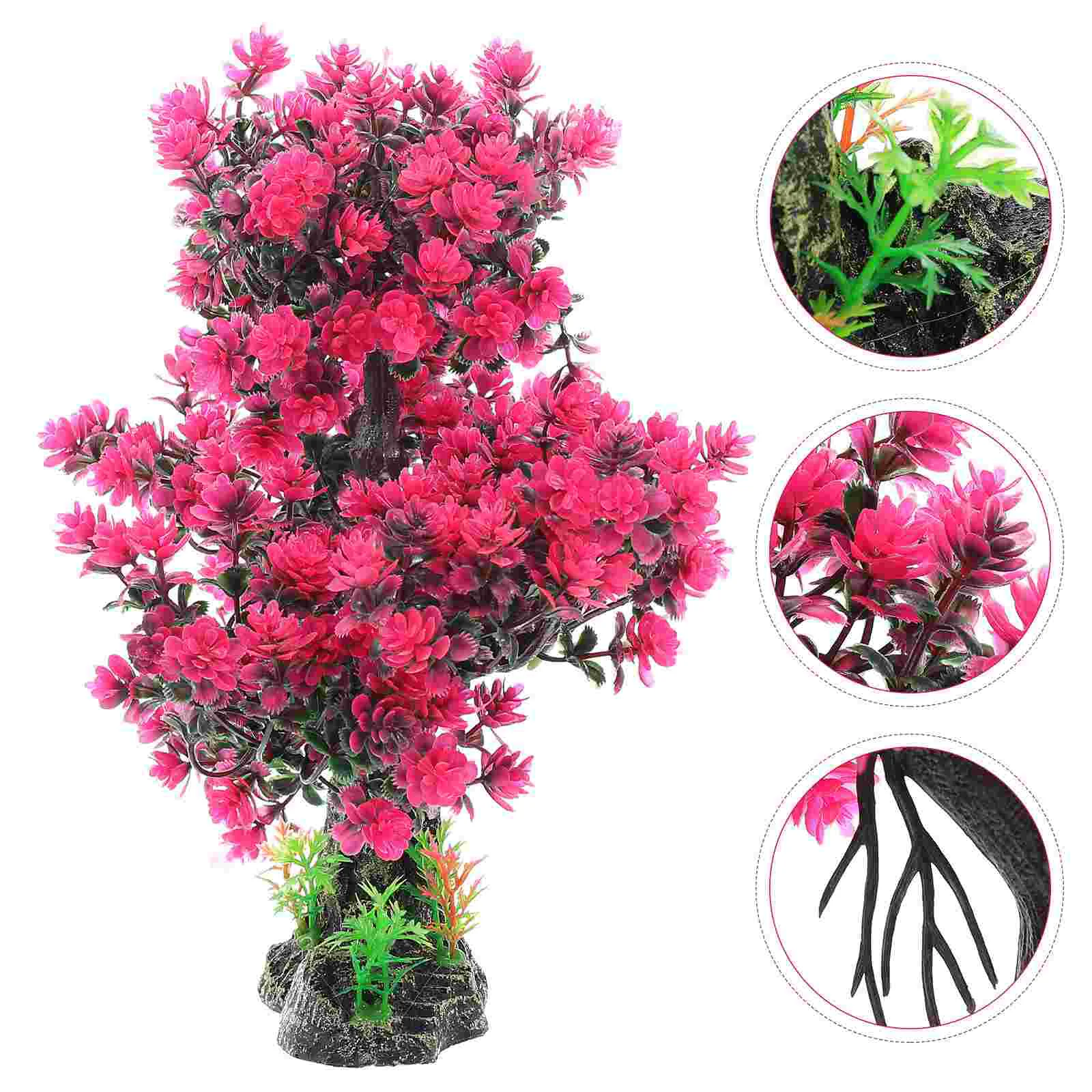 

Fish Tank Landscaping Tree Aquarium Landscape Decor Artificial Layout Adornment Resin Bonsai for Lightark