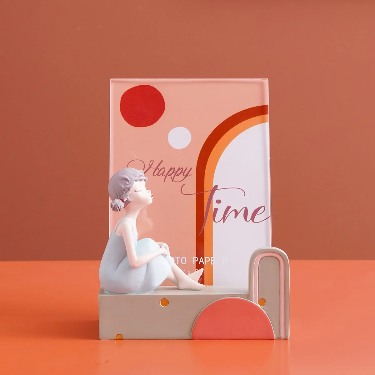 Modern minimalist style bubble girl photo frame 6inch photo stand living room bedroom desktop decoration ornament