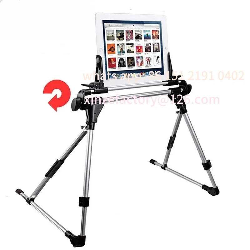 CustomizableFloor Desk Tripod Foldable Desktop Mount Tablet Stand Phone Holder Adjustable Lazy Bed