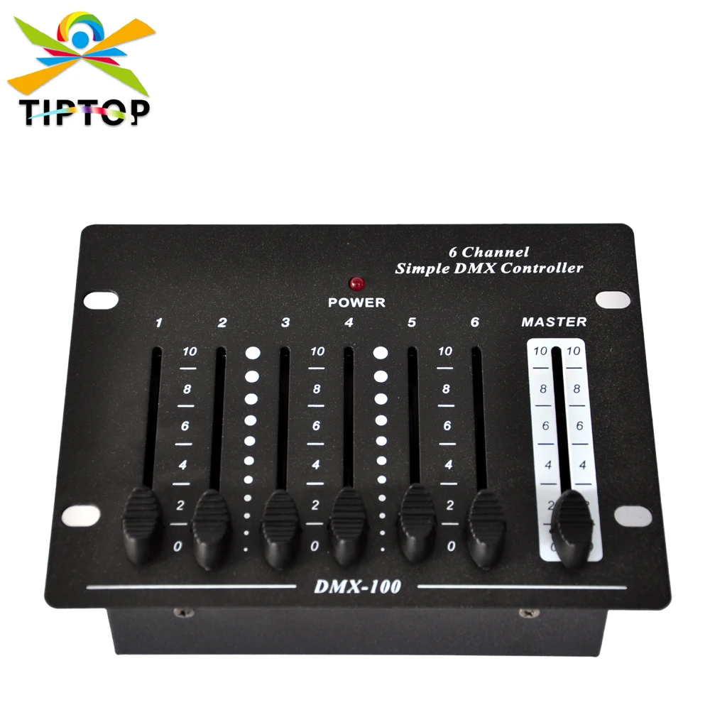 

Factory Supply Price TP-D1321 6 Channel Led Stage Lighitng Controller Mini Console 3 Pin XlR DMX Out 9V Power Supply Battery Box